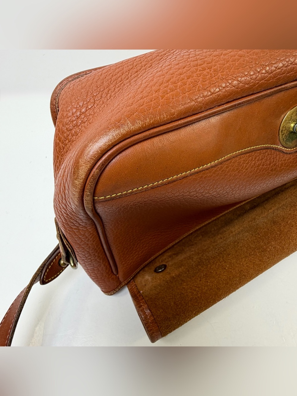 Dooney & Bourke Brown Leather City Satchel with Handle and Strap All Weather - Picture 15 of 16